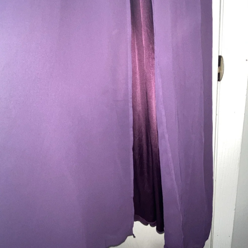 Alisastyle Purple Cottagecore‎ Maxi Dress Medium Sheer Sleeve Boho Formal Dress
